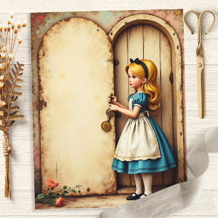 Alice och nyckeln som öppnar dörren Scrapbookpappe