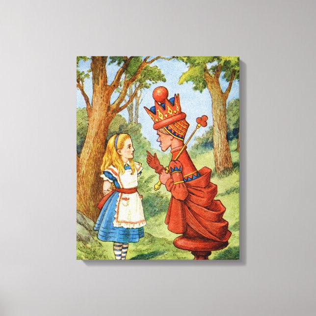 Alice och Red Queen i Wonderland Canvastryck (Framsida)