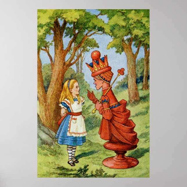 Alice och Red Queen i Wonderland Poster (Framsidan)