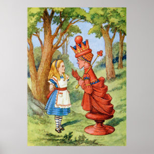 Alice och Red Queen i Wonderland Poster