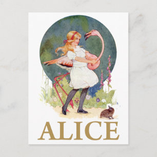 ALICE OCH ROSA FLAMINGO PLAY CROQUET VYKORT