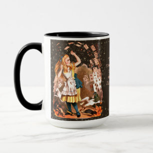 Alice och spelkort mugg