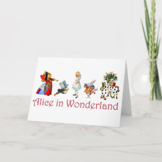 Alice och vänner i underland helgkort