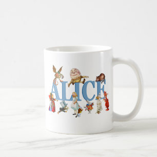 Alice och vänner i underland kaffemugg