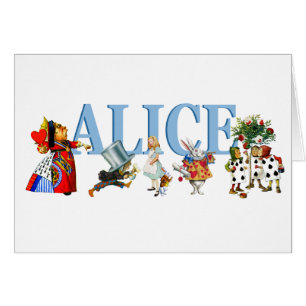 Alice och vänner i Wonderland Hälsningskort
