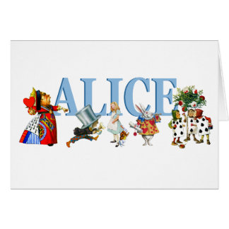 Alice och vänner i Wonderland Hälsningskort