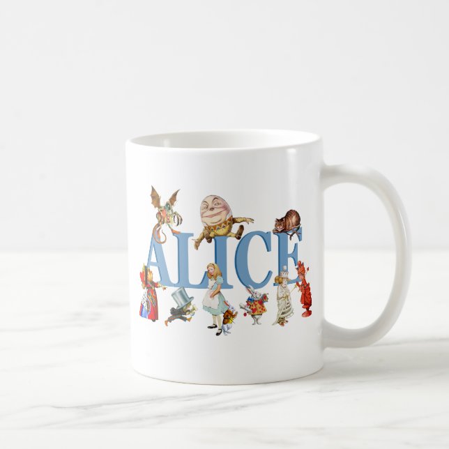 Alice och vänner i Wonderland Kaffemugg (Höger)