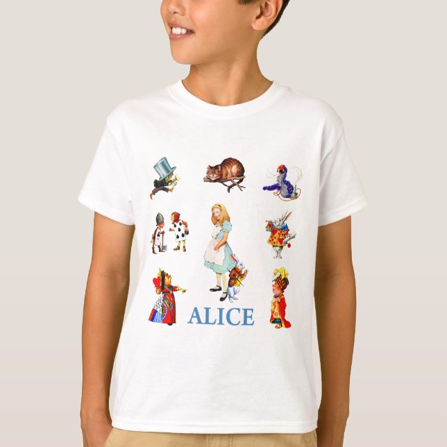Alice och vänner i Wonderland T Shirt (Framsida)