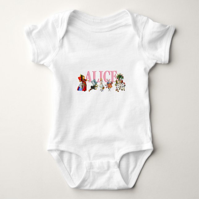 Alice och vänner i Wonderland Tee (Framsida)