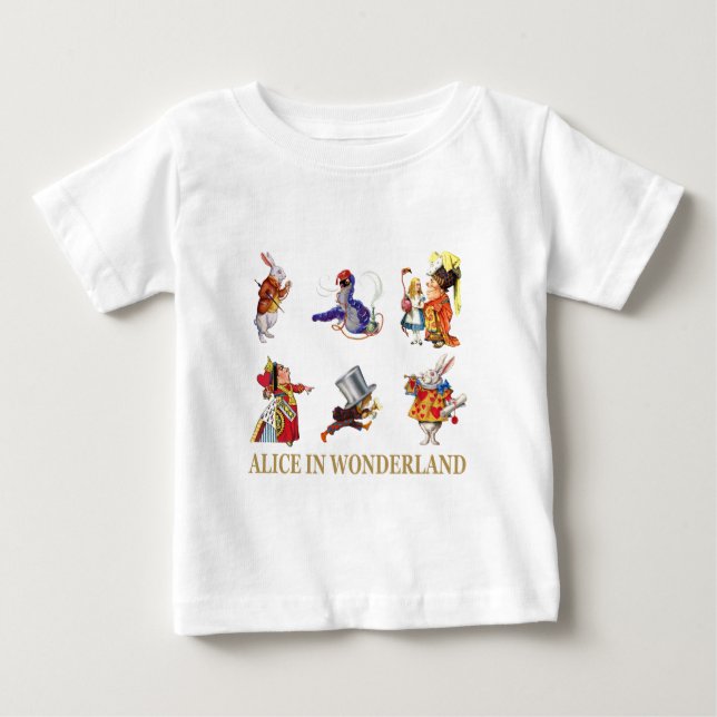 Alice och vänner i Wonderland Tee Shirt (Framsida)