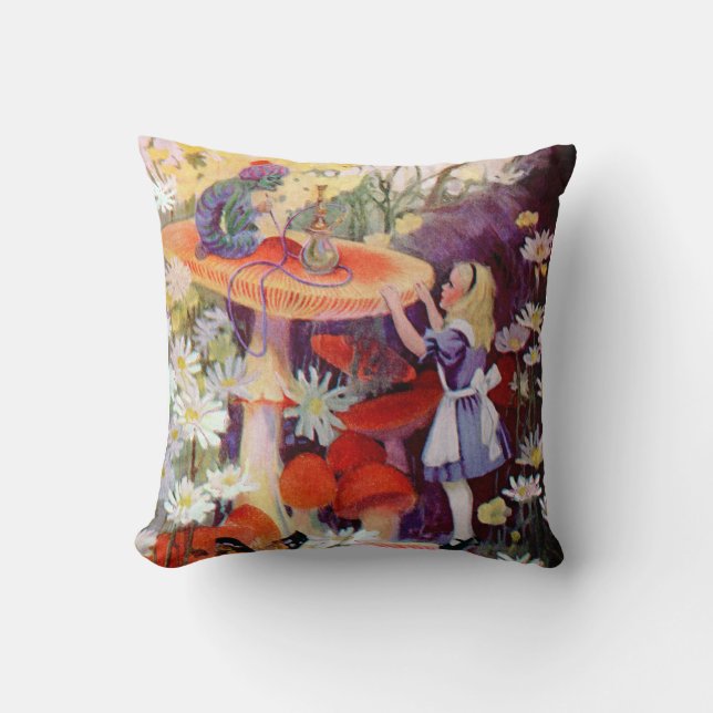 Alice och vattenpelaren i Wonderland Kudde (Framsida)