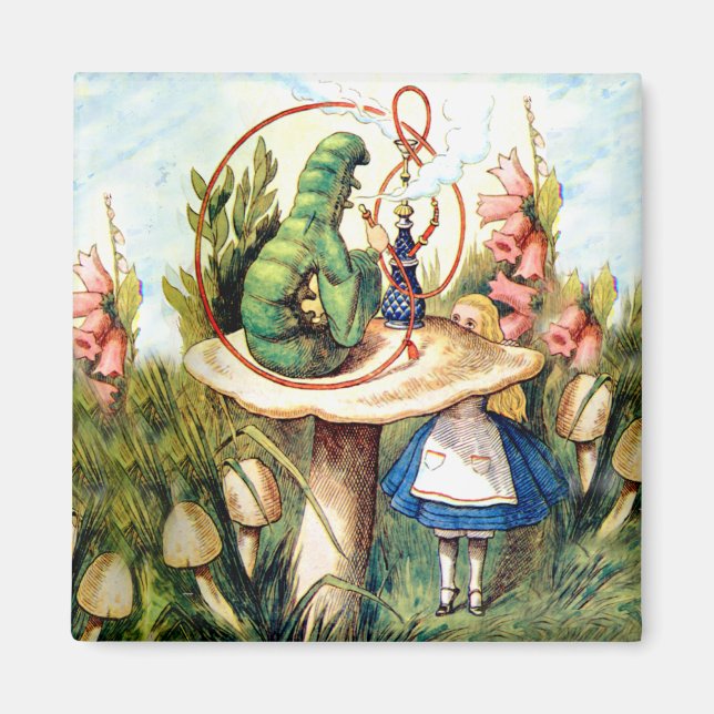 Alice och vattenpelaren i Wonderland Magnet (Framsidan)