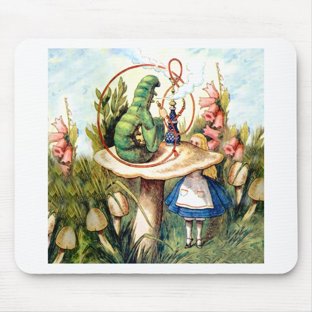 Alice och vattenpelaren i Wonderland Musmatta (Framsidan)