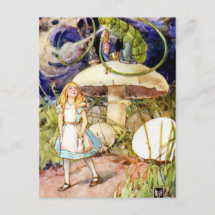 Alice och vattenpelaren i Wonderland Vykort