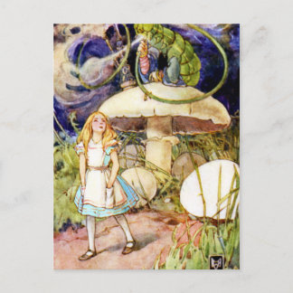 Alice och vattenpelaren i Wonderland Vykort