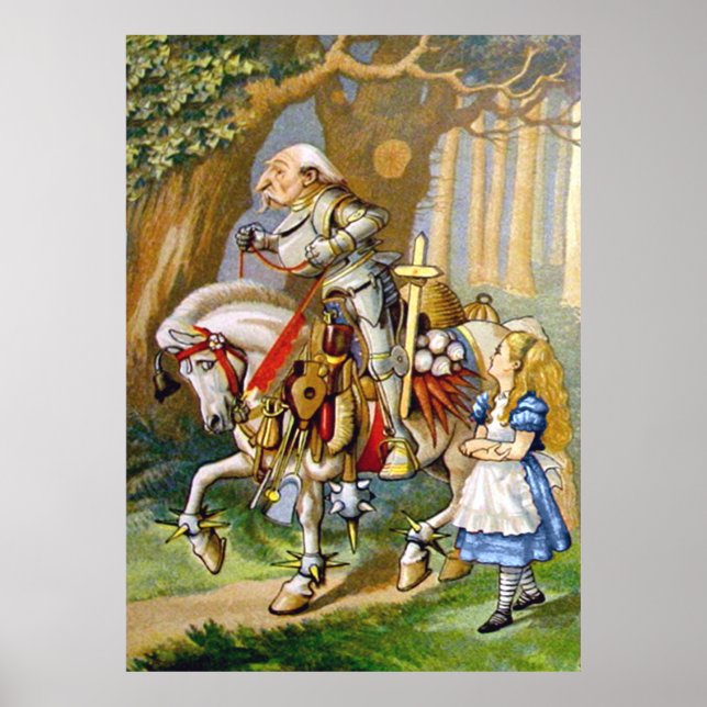 Alice och Vita Knight i Wonderland Poster (Framsidan)