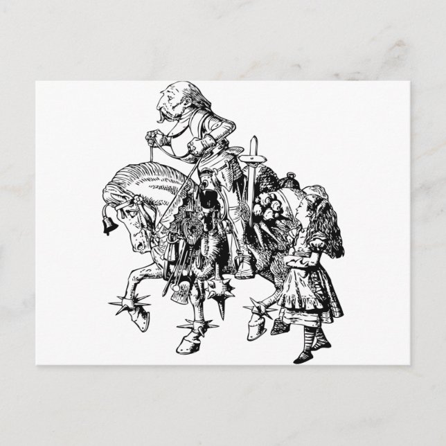 Alice och Vita Knight Vykort (Framsida)