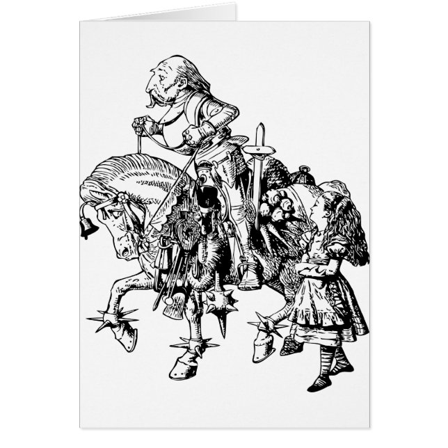 Alice och vitriddaren hälsningskort (Framsidan)