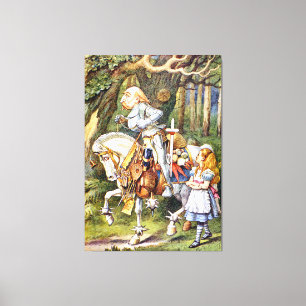 Alice och vitriddaren i underland canvastryck
