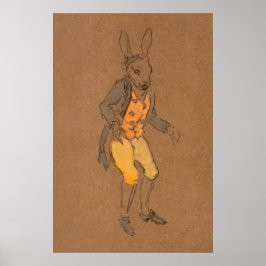 Alice och Wonderland Forest Character Painting-5 Poster