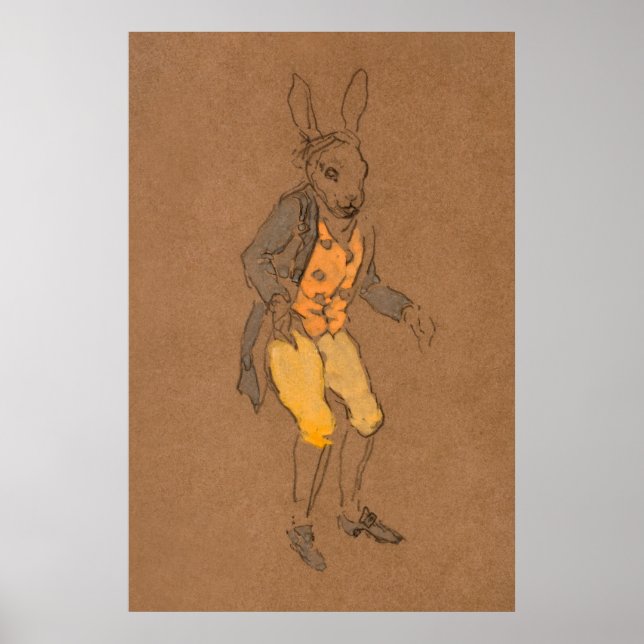 Alice och Wonderland Forest Character Painting-5 Poster (Framsidan)