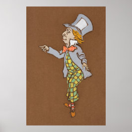 Alice och Wonderland Forest Character Painting-6 Poster