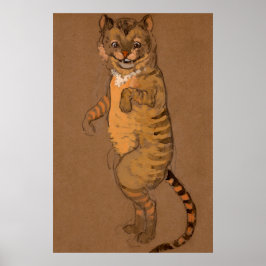 Alice och Wonderland Forest Character Painting-9 Poster