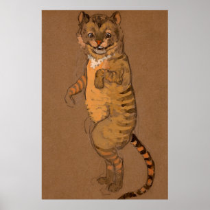 Alice och Wonderland Forest Character Painting-9 Poster