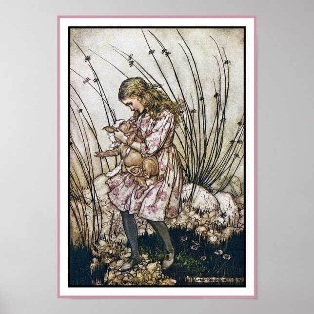 Alice och Wonderland - Gris & Pepper av Rackham Poster (Framsidan)