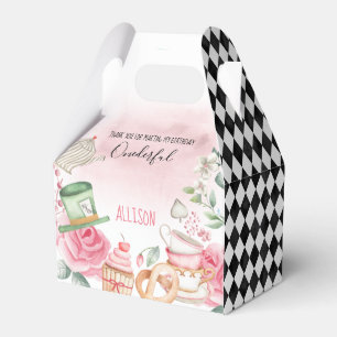 Alice Onederland Mad Tea Party Girl First Birthday Presentaskar