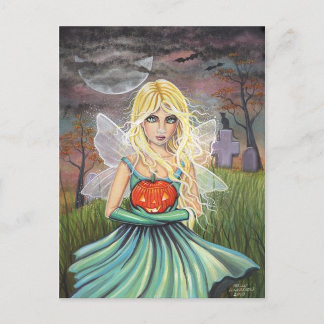 Alice på Halloween vykort av Molly Harrison (Framsida)