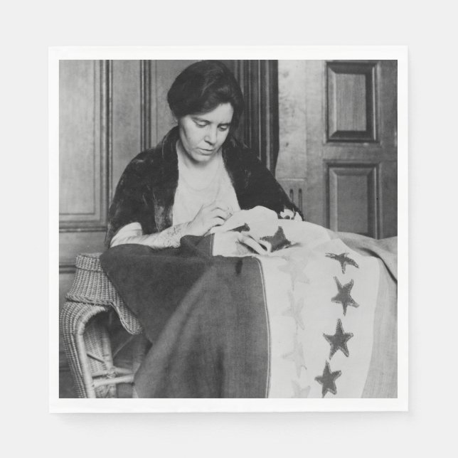 Alice Paul, Sewing Suffrage Flagga, 1910-talet Pappersservett (Framsidan)