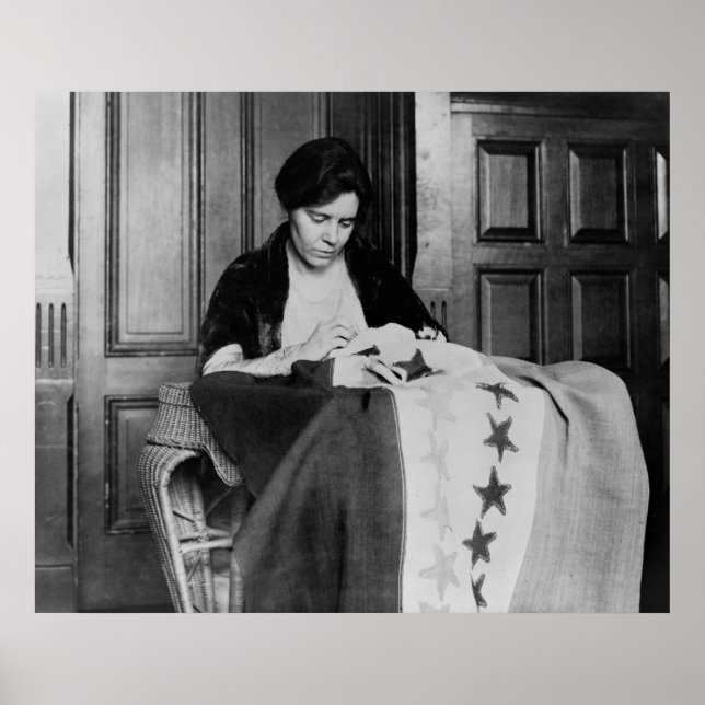 Alice Paul, Sewing Suffrage Flagga, 1910-talet Poster (Framsidan)