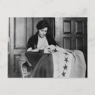 Alice Paul, Sewing Suffrage Flagga, 1910-talet Vykort