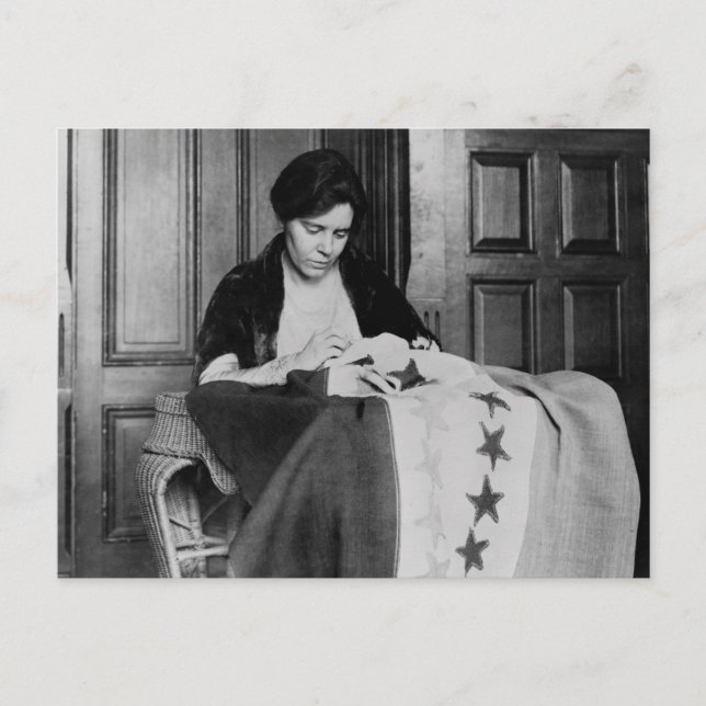 Alice Paul, Sewing Suffrage Flagga, 1910-talet Vykort (Framsida)