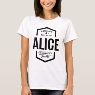 Alice Personlig Namn Birthday T Shirt