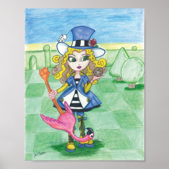 Alice Plays Croquet Poster (Framsidan)