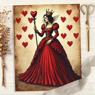 Alice Queen of Hearts Scepter Scrapbook Papper