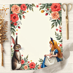 Alice Scrapbook Junk Journal Blommigt Papper