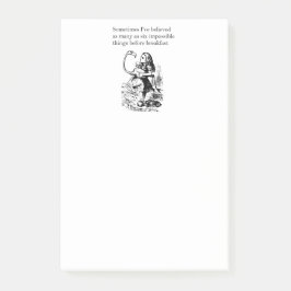 Alice, sex omöjliga Sak Post-it Block