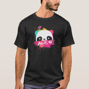 ALICE - Snygg flicka Namn med avskyvärd panda T Shirt