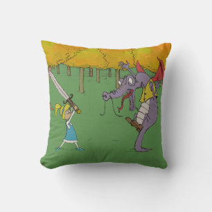 Alice som bekämpar Jabberwocky Kudde
