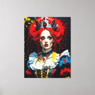 Alice som Röd drottning Canvastryck