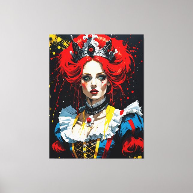 Alice som Röd drottning Canvastryck (Framsida)