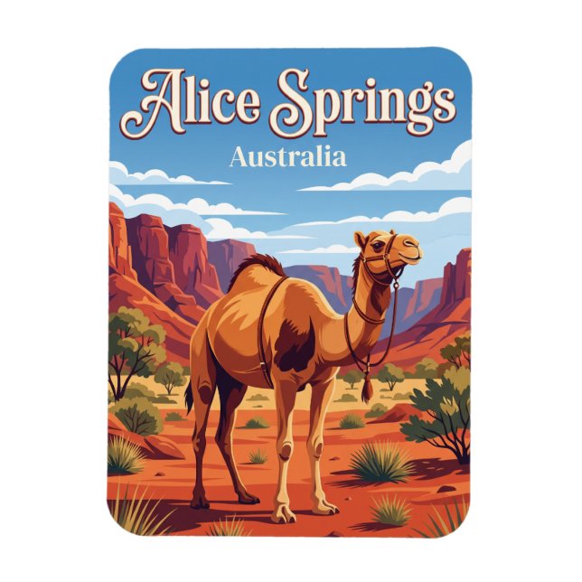 Alice Springs, Australien Magnet (Vertikal)