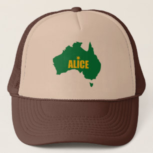 Alice Springs grönt och guld- kartalock Truckerkeps