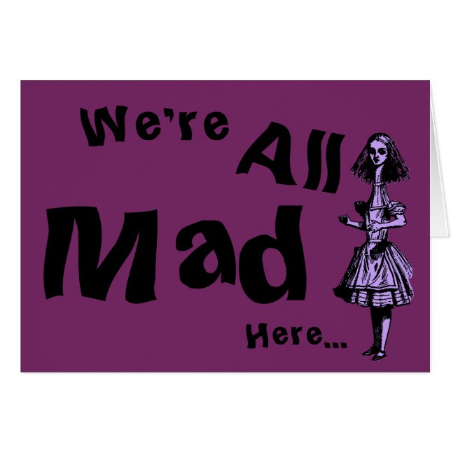 Alice Stretched i Wonderland Hälsningskort (Framsidan Horizontal)