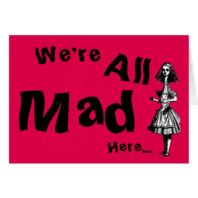 Alice Stretched i Wonderland Hälsningskort (Framsidan Horizontal)