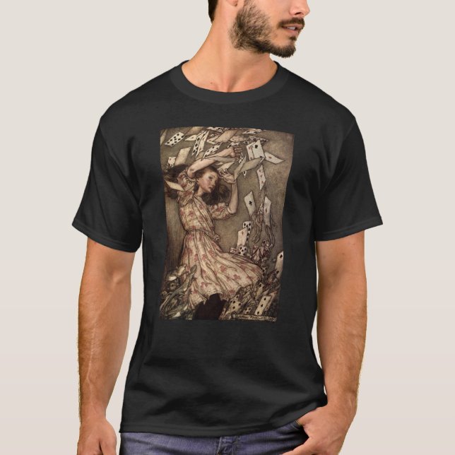 Alice svärmde, genom att leka kort t-shirt (Framsida)