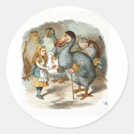 Alice talar med Dodo Runt Klistermärke